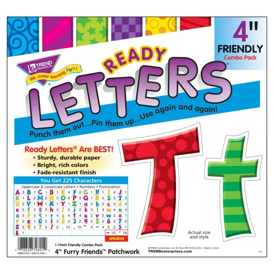 Patchwork FF 4" Friendly Combo Ready Letters&reg;, 3 Packs {3}
