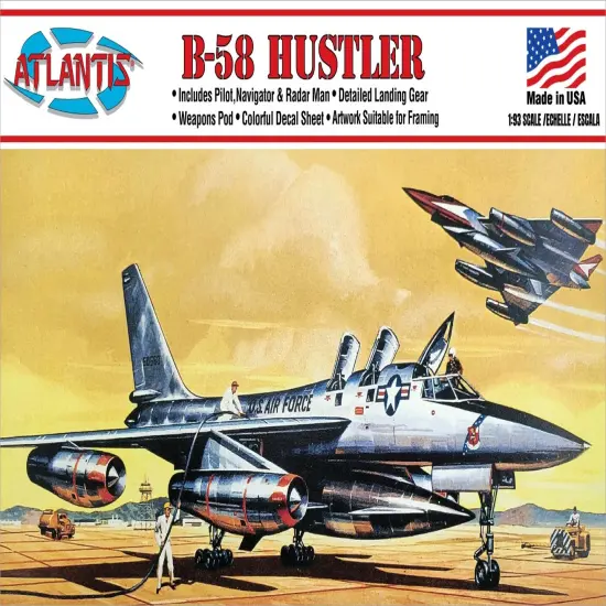 Atlantis Plastic Model Kit-Convair B-58 Hustler Jet {1}