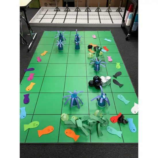 Wonder League Robotics Competition Green Screen Mat, 150cm x 240cm with 30cm Grid {3}