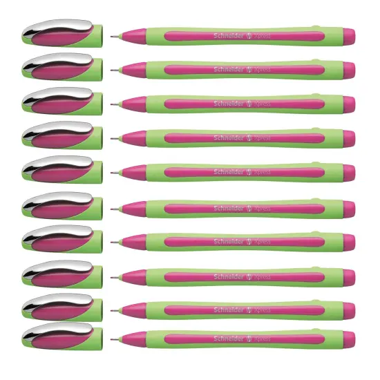 Xpress Fineliner Pen, Fiber Tip, 0.8 mm, Pink, Pack of 10 {1}