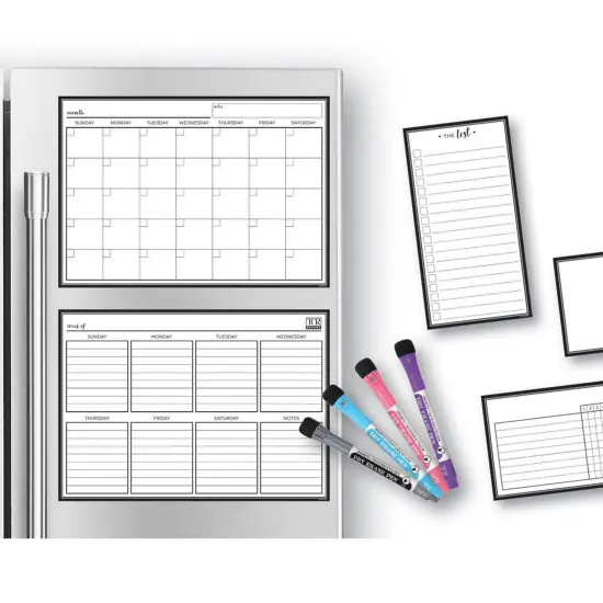 Black & White Dry-Erase Magnetic Calendar Set {2}