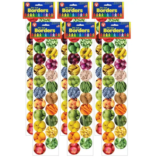 Fruits And Veggies Border, 36 Feet Per Pack, 6 Packs {1}