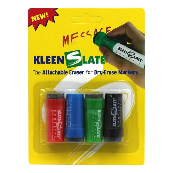Attachable Erasers for Dry-Erase Markers, 4 Per Pack, 12 Packs {2}