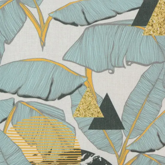 Northlight 18" Green and Yellow Tropical Banana Leaf Square Throw Pillow {5}