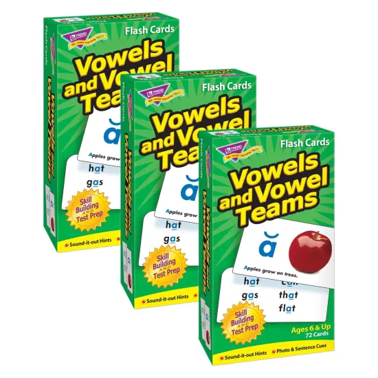 Vowels and Vowel Teams Skill Drill Flash Cards, Pack of 3 {1}