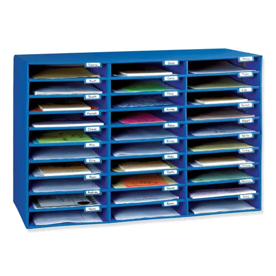Mailbox, 30-Slot, Blue, 21"H x 31-5/8"W x 12-3/4"D {1}