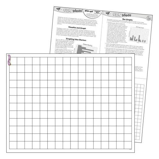Graphing Grid (Small Squares) Wipe-Off&reg; Chart, 17" x 22", Pack of 6 {4}