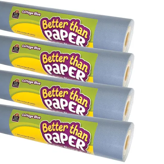 Better Than Paper&reg; Bulletin Board Roll, Cottage Blue, 4-Pack {1}