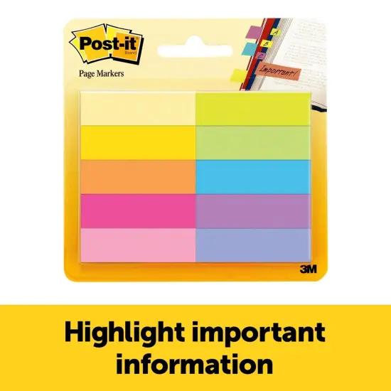 Page Markers, 50 Sheets/Pad, 10 Pads/Pack, 3 Packs {6}