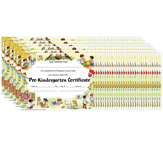 Pre-Kindergarten Certificate, 30 Per Pack, 6 Packs {1}