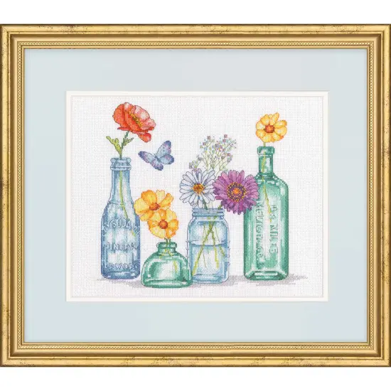 DimensionsWildflower Jars Counted Cross-Stitch Kit Multi {1}