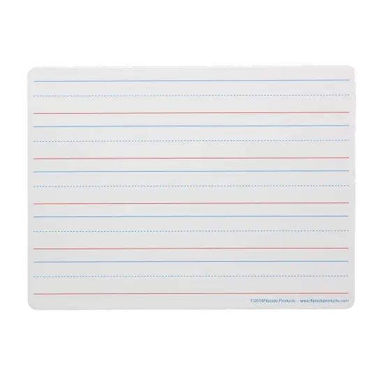 Magnetic Dry Erase Board, Two-Sided Ruled/Blank, 9" x 12", Pack of 3 {3}