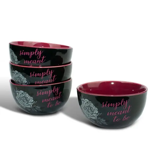 OFFICIAL Nightmare Before Christmas Ceramic Bowl | Feat. Jack & Sally | Set of 4 {1}