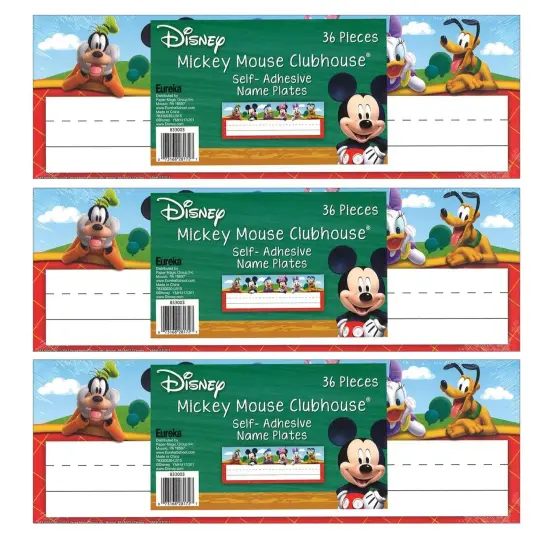 Mickey Mouse Clubhouse&reg; Self-Adhesive Name Plates, 36 Per Pack, 3 Packs {2}