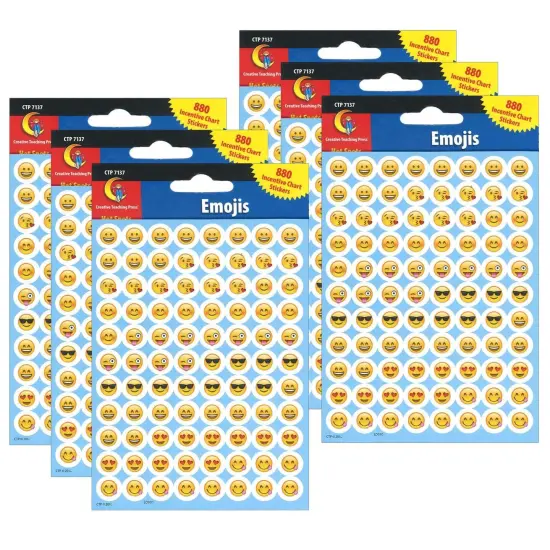 Emotion Icons Hot Spot Stickers, 0.5", 880 Per Pack, 6 Packs {1}
