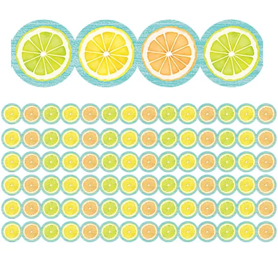 Lemon Zest Citrus Slices Die-Cut Border Trim, 35 Feet Per Pack, 6 Packs {1}