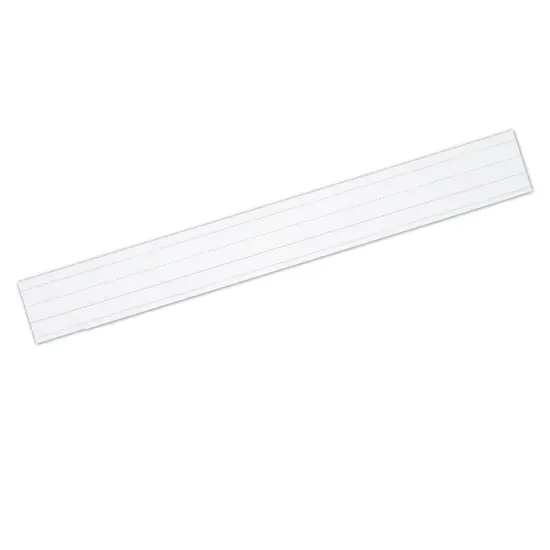 Zaner-Bloser&trade; Sentence Strips, White, 1-1/2 in x 3/4 in x 3/4 in ruled 3" x 24", 100 Strips Per Pack, 3 Packs {2}
