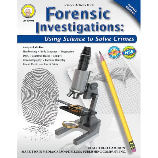 Forensic Investigations Resource Book, Grade 6-8, Paperback {1}