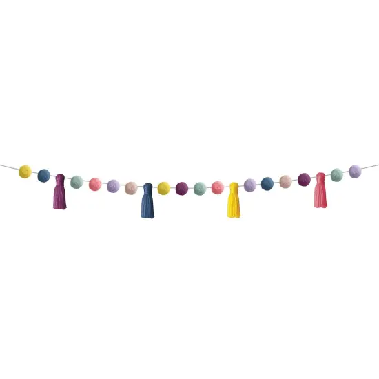 Pom-Poms and Tassels Garland, Pack of 3 {2}