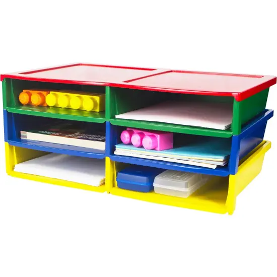 Quick Stack Literature Organizer, 6 Compartments, Classroom Colors {4}