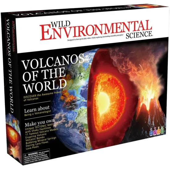 Volcanos of the World - Science Kit for Ages 8+ - Create 11 Volcanos, Mineral Pools, Lava Bombs, Tectonic Map and More {2}