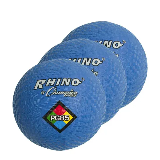 Playground Ball, 8-1/2", Blue, Pack of 3 {1}