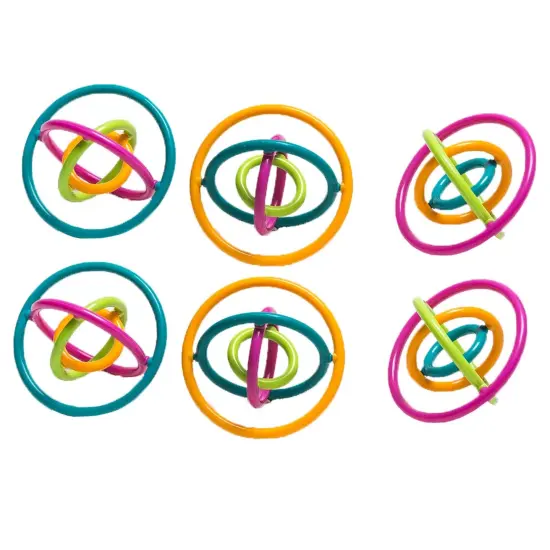 Gyrobi, Plastic Ring Fidget Toy, Pack of 6 {1}