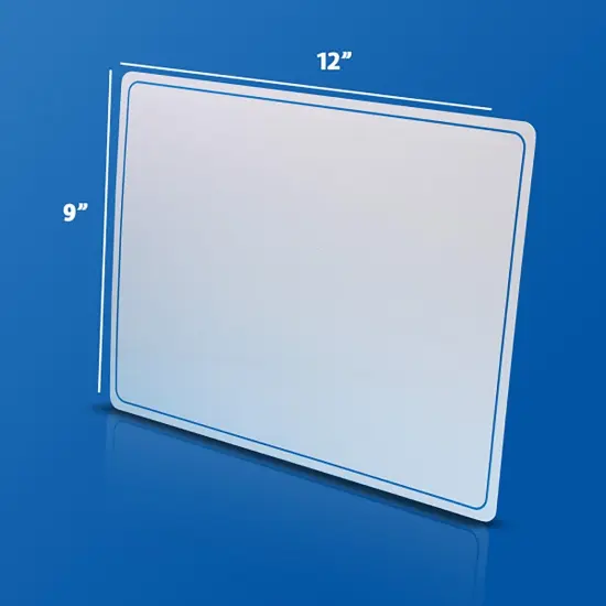 Magnetic Dry Erase Learning Mat, Two-Sided Plain, 9" x 12", Pack of 24 {2}