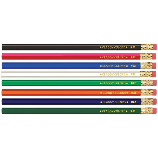 No. 2 Wood Case Hex Pencil, Assorted Colors, Pack of 144 {1}