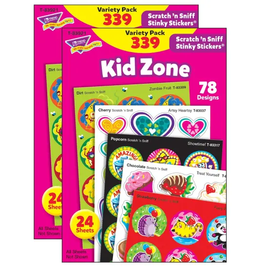 Kid Zone Stinky Stickers&reg; Variety Pack, 339 Count Per Pack, 2 Packs {1}