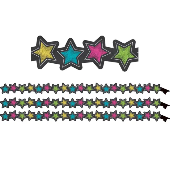 Chalkboard Brights Stars Magnetic Border, 24 Feet Per Pack, 3 Packs {1}