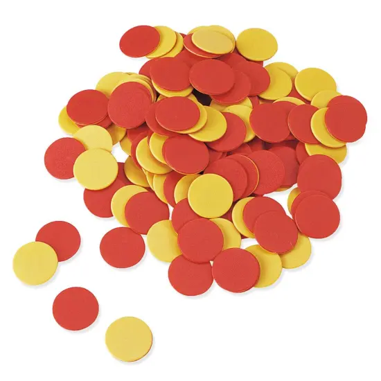 Two-Color Counters, Red and Yellow, 200 Per Pack, 2 Packs {2}
