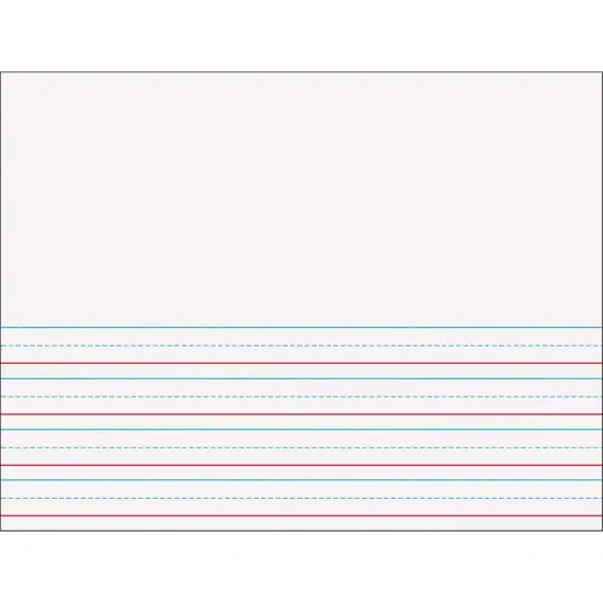 Multi-Sensory Raised Ruled Tablet, Tape Bound, 5/8" x 5/16" x 5/16" Picture Story Ruled Long, 10-1/2" x 8", 40 Sheets, Pack of 3 {3}