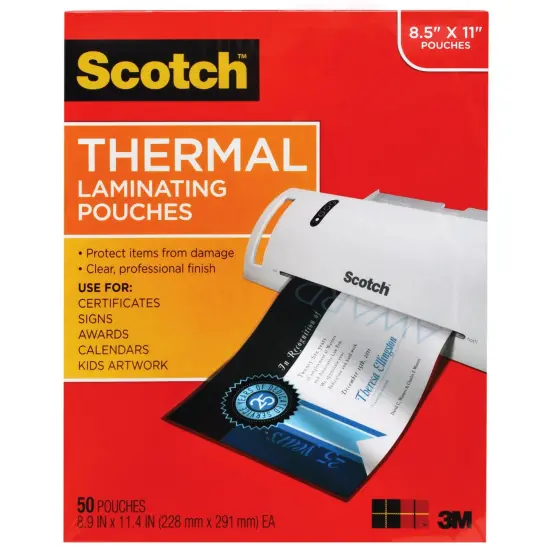 Thermal Laminating Pouches, Letter Size, Pack of 50 {1}