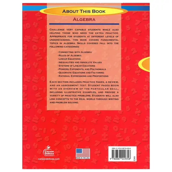 Skills for Success Algebra Resource Book, Grades 6-12, Paperback {2}