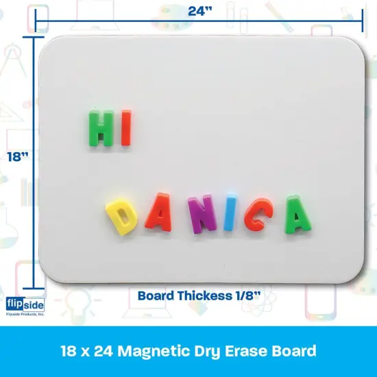 Magnetic Dry Erase Board, 18" x 24" {2}