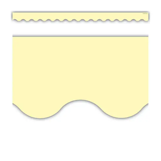 Pastel Yellow Scalloped Border Trim, 35 Feet Per Pack, 6 Packs {3}
