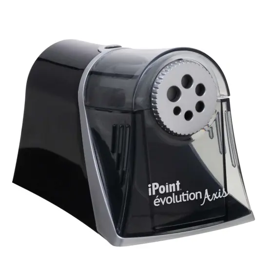 iPoint Evolution Axis Heavy Duty Electric Pencil Sharpener, Black/Silver {1}