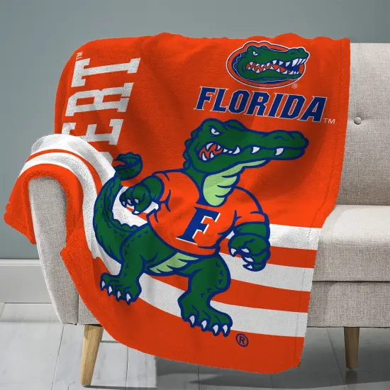 Sleep Squad Florida Gators Al E. Gator Mascot 60&rdquo; x 80&rdquo; Raschel Plush Blanket {1}