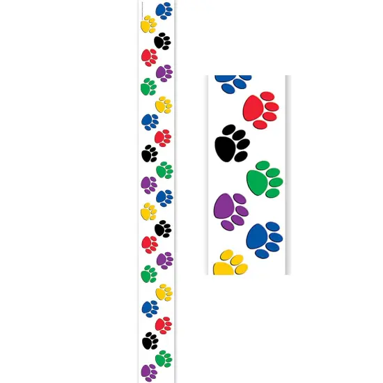 Colorful Paw Prints Border Trim, 35 Feet Per Pack, 6 Packs {2}