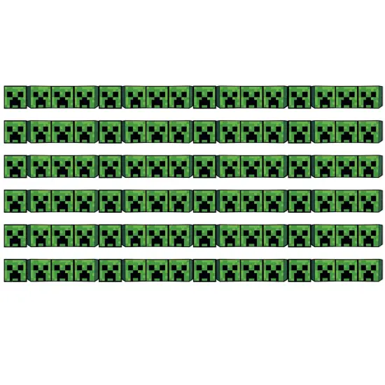 Minecraft Creeper Lineup Wide Trim, 37 Feet Per Pack, 6 Packs {1}