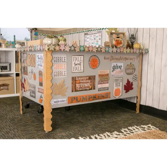 Burlap Design Scalloped Border Trim, 35 Feet Per Pack, 6 Packs {5}