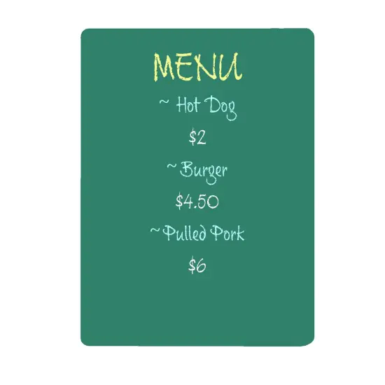 Green Chalk Board, 9.5" x 12", Pack of 6 {4}