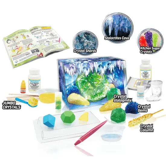 Crystal Growing Caves and Geodes - Science Kit for Ages 8+ - Grow Stalagmites, Columns and More - Includes Display Case {2}