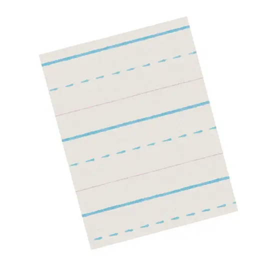 Newsprint Handwriting Paper, Dotted Midline, Grade 2, 1/2" x 1/4" x 1/4" Ruled Long, 10.5" x 8", 500 Sheets Per Pack, 3 Packs {1}