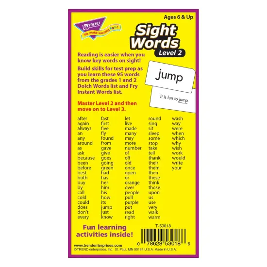 Sight Words &ndash; Level 2 Skill Drill Flash Cards, 3 Packs {3}