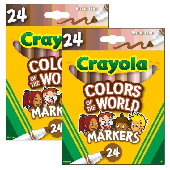 Colors of the World Markers, 24 Per Pack, 2 Packs {1}