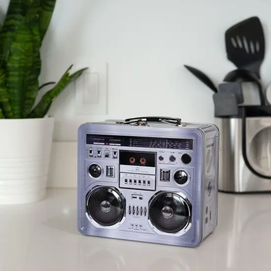 80's Boombox Radio Lunchbox Tin Tote {6}