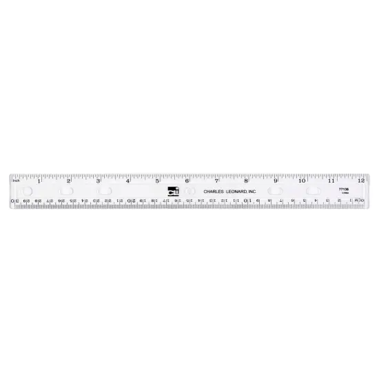 Plastic Ruler, 12", Translucent, Clear, Pack of 48 {2}