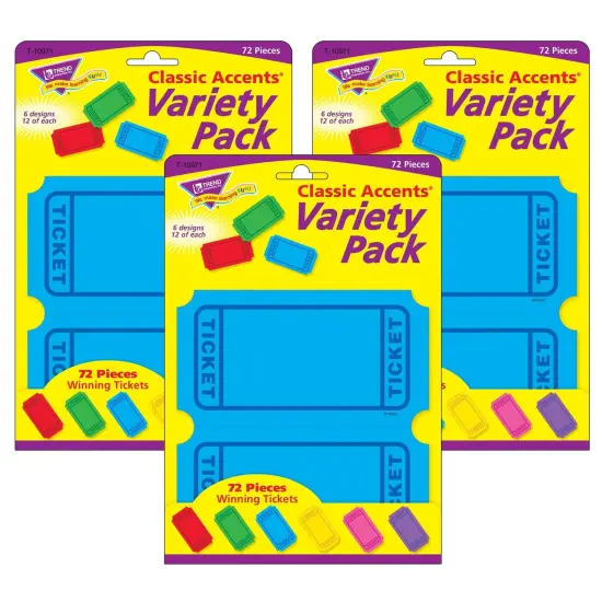 Winning Tickets Classic Accents&reg; Variety Pack, 72 Per Pack, 3 Packs {1}